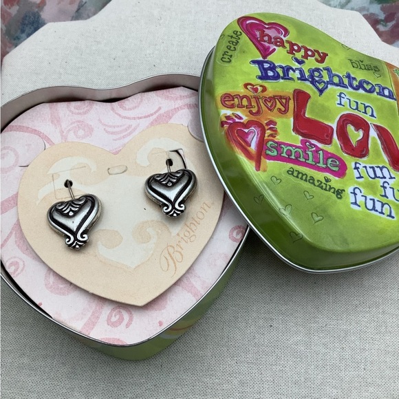 Brighton Heart-Shaped Silver Lever back  Earrings - Picture 1 of 4